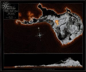 Northland and the Lays Drawn map of an island