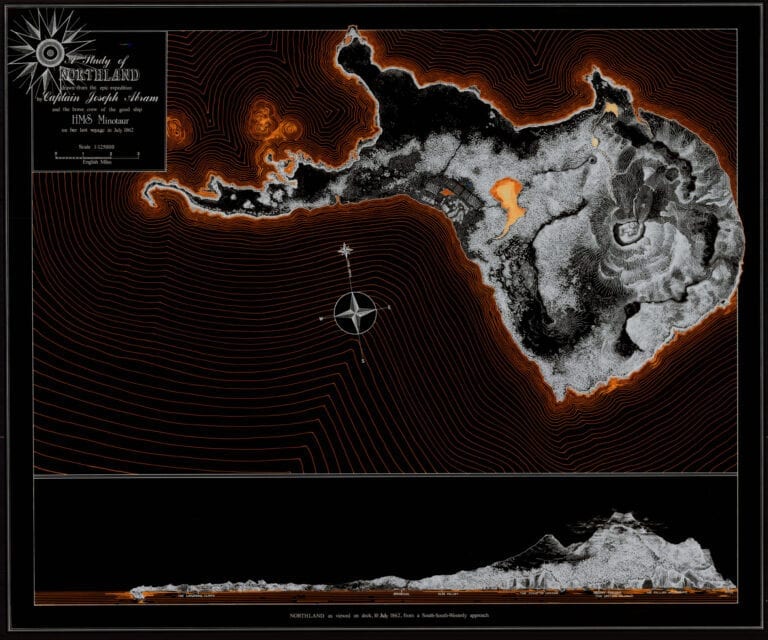 Northland and the Lays Drawn map of an island